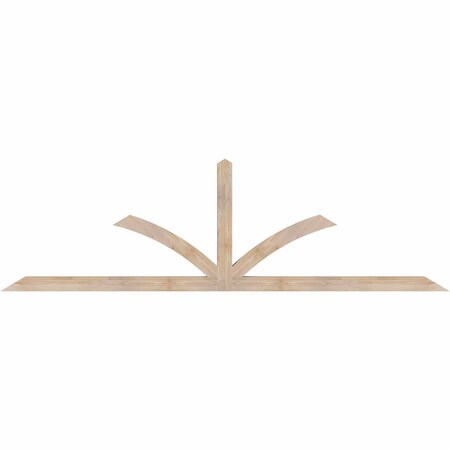 Ekena Millwork Richland Smooth Timber Gable Bracket, Douglas Fir, 108"W x 31 1/2"H x 3 1/2"D x 3 1/2"F, 7/12 Pitch GBW108X31X0404RIC00SDF